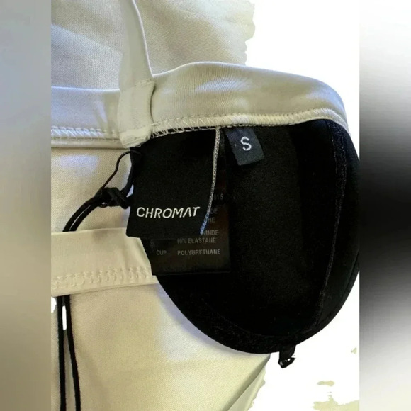 Chromat NWT Swimwear Bikini Top Black/White Size Small - Picture 5 of 8